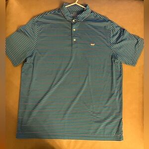 Vineyard Vines Blue Multicolored Striped Polo Shirt